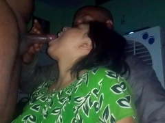 Desi bengali  bhabi sucking hubbys cock